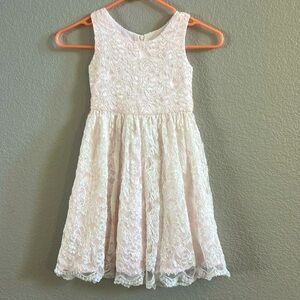 Bow Dream  Vintage Lace Dress Flower Girl, Communion Size 4